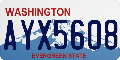 WA license plate AYX5608