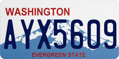 WA license plate AYX5609