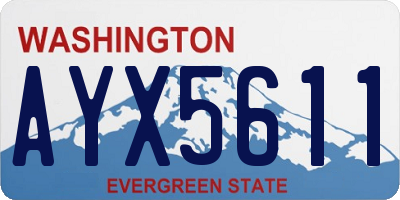 WA license plate AYX5611