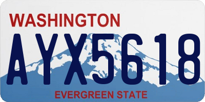 WA license plate AYX5618