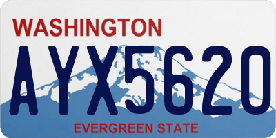 WA license plate AYX5620