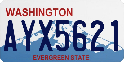 WA license plate AYX5621