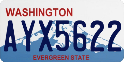 WA license plate AYX5622