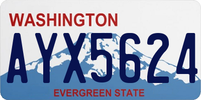 WA license plate AYX5624