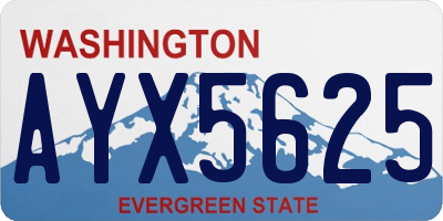 WA license plate AYX5625