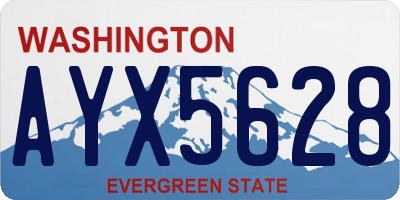 WA license plate AYX5628