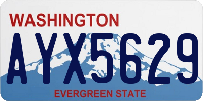 WA license plate AYX5629