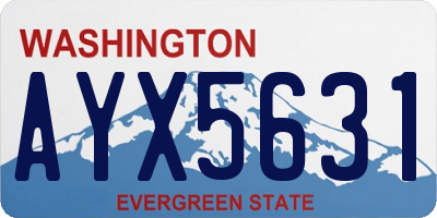 WA license plate AYX5631