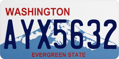 WA license plate AYX5632