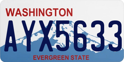 WA license plate AYX5633