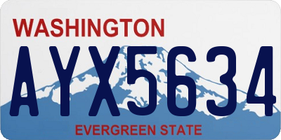 WA license plate AYX5634