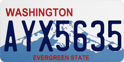 WA license plate AYX5635