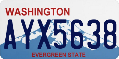 WA license plate AYX5638