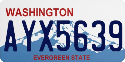 WA license plate AYX5639