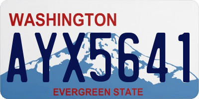 WA license plate AYX5641