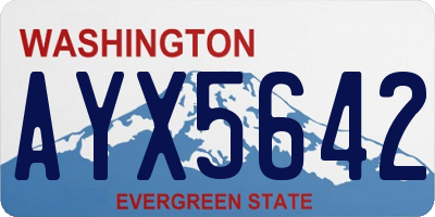 WA license plate AYX5642