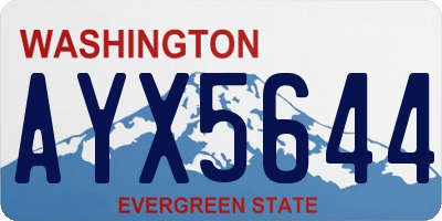 WA license plate AYX5644