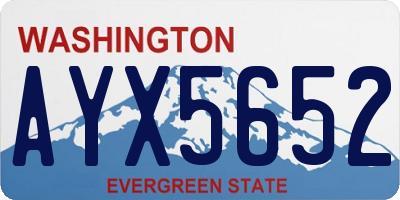 WA license plate AYX5652