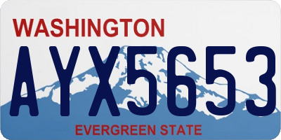 WA license plate AYX5653