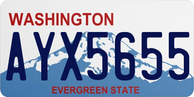 WA license plate AYX5655