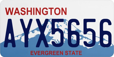 WA license plate AYX5656