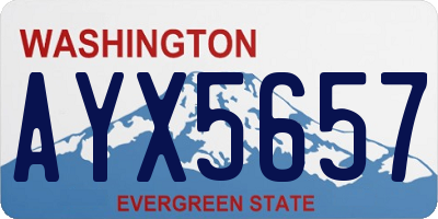 WA license plate AYX5657