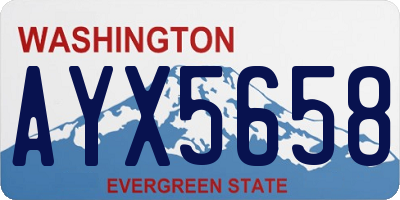 WA license plate AYX5658