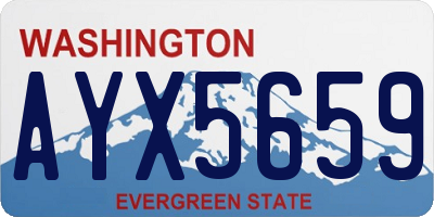 WA license plate AYX5659