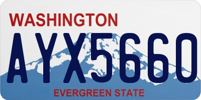 WA license plate AYX5660