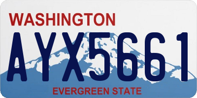 WA license plate AYX5661