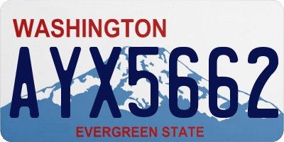 WA license plate AYX5662