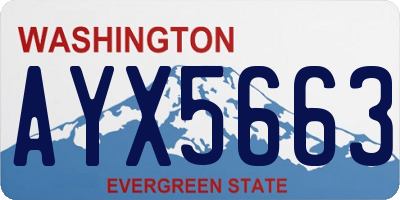 WA license plate AYX5663