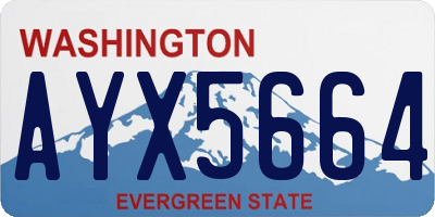 WA license plate AYX5664