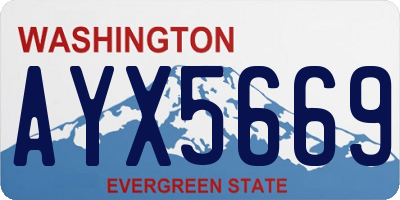 WA license plate AYX5669