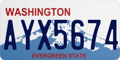 WA license plate AYX5674