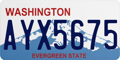 WA license plate AYX5675