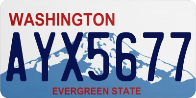 WA license plate AYX5677