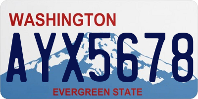 WA license plate AYX5678