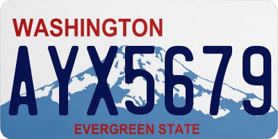 WA license plate AYX5679