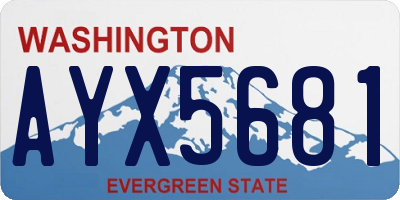 WA license plate AYX5681