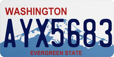 WA license plate AYX5683