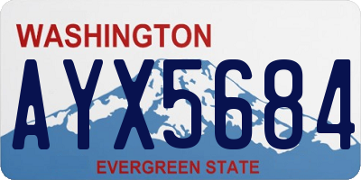 WA license plate AYX5684