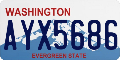 WA license plate AYX5686