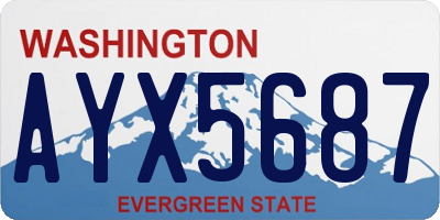 WA license plate AYX5687