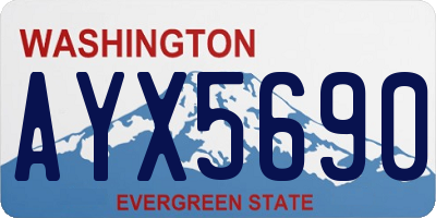 WA license plate AYX5690