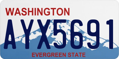 WA license plate AYX5691