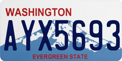 WA license plate AYX5693