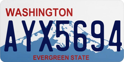 WA license plate AYX5694