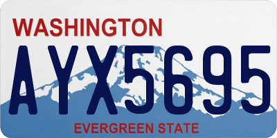 WA license plate AYX5695