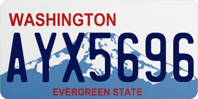 WA license plate AYX5696